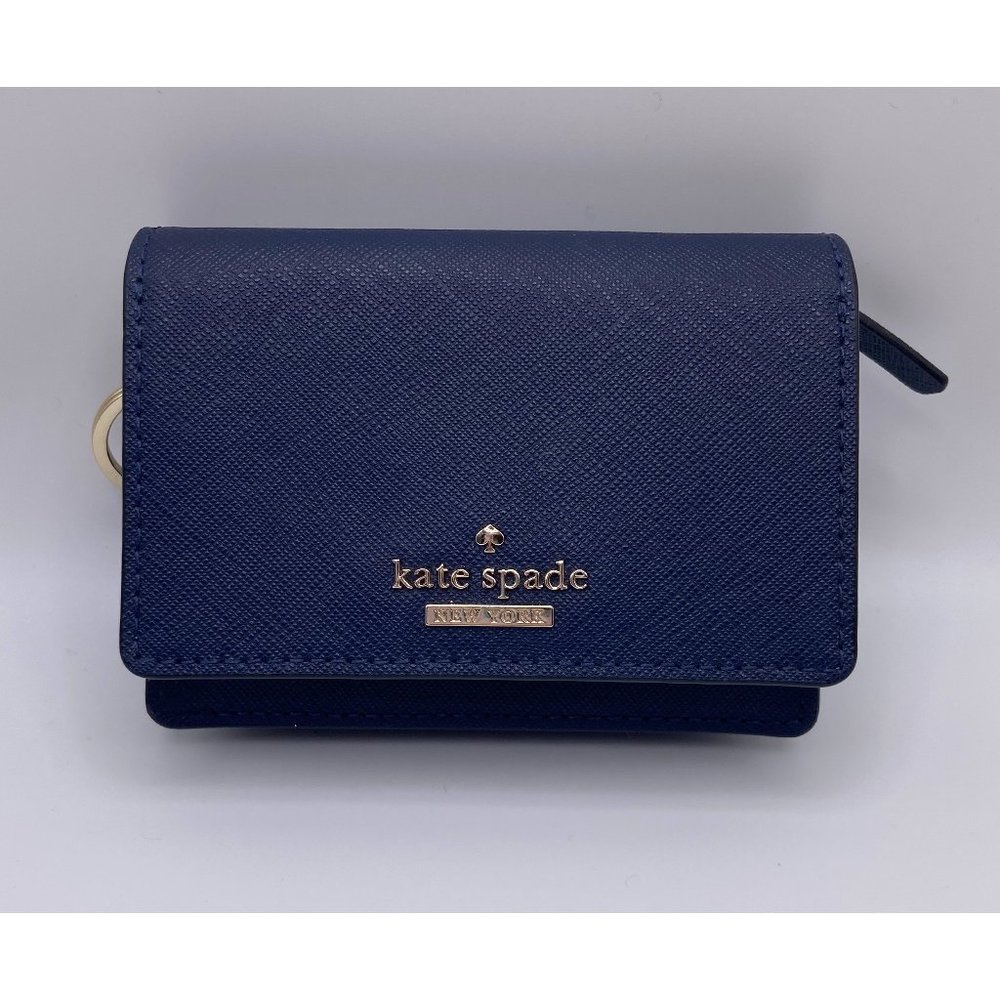 EUC Kate Spade Navy Blue Keyring Wallet